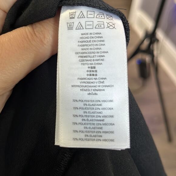 Michael Kors Black Sleeveless A Line Dress Gold Studded Round Neckline Size 8 - Picture 9 of 10